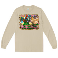 Mushroom happy easter rooster chicken and chick Long Sleeve Tee - RanaPortraitStore