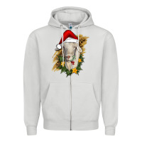 Dove Grey christmas goat Zipper Hoodie - RanaPortraitStore