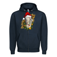 Navy christmas goat Zipper Hoodie - RanaPortraitStore