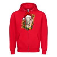 Red christmas goat Zipper Hoodie - RanaPortraitStore