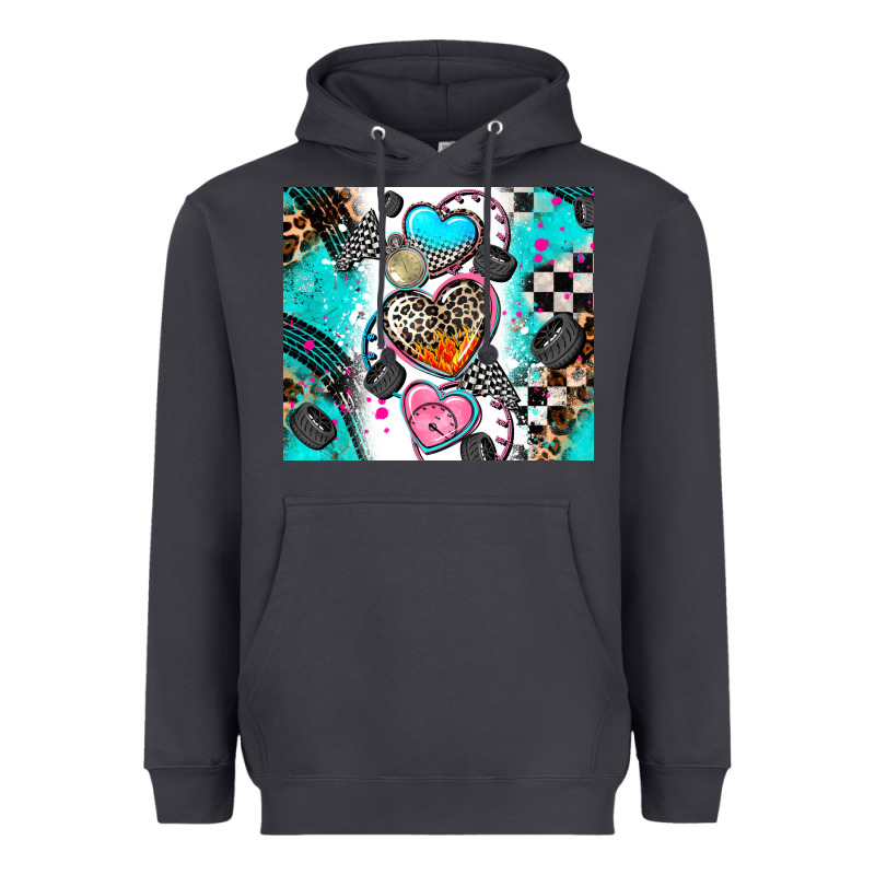 Race Heart Heavyweight Hoodie by AdoDesignShop | Teevron