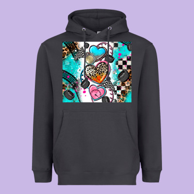 Race Heart Heavyweight Hoodie Designed By Adodesignshop