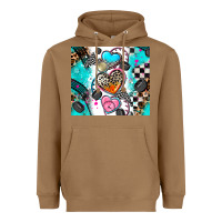 Toasted Coconut race heart Heavyweight Hoodie - AdoDesignShop