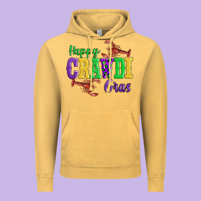 Happy Mardi Gras With Lobster Vintage Hoodie Designed By Adodesignshop
