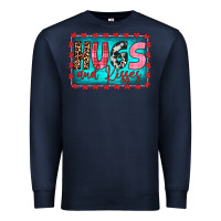 Navy hugs and kisses Premium Sweatshirt - JahusDesignShop