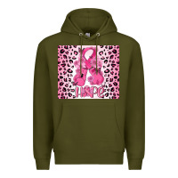 Breast Cancer With Boxing Gloves Premium Hoodie | Teevron