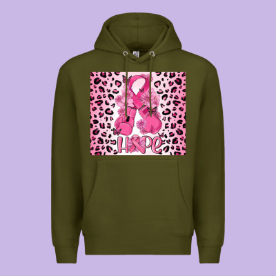 Breast Cancer With Boxing Gloves Premium Hoodie Designed By Maliassmallbusiness