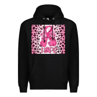 Black breast cancer with boxing gloves Premium Hoodie - MaliasSmallBusiness
