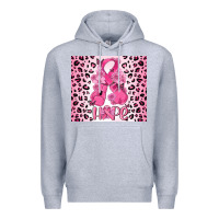 Heather Grey breast cancer with boxing gloves Premium Hoodie - MaliasSmallBusiness