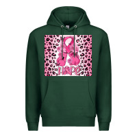 Sports Green breast cancer with boxing gloves Premium Hoodie - MaliasSmallBusiness