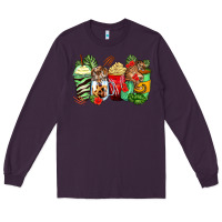 Plum tiger coffee cups Long Sleeve Tee - Zillion Design Studio