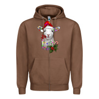 Chestnut christmas baby sheep Zipper Hoodie - RanaPortraitStore