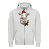 Dove Grey christmas baby sheep Zipper Hoodie - RanaPortraitStore