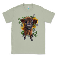 Matcha highland cow with sunflower Classic Tee - RanaPortraitStore