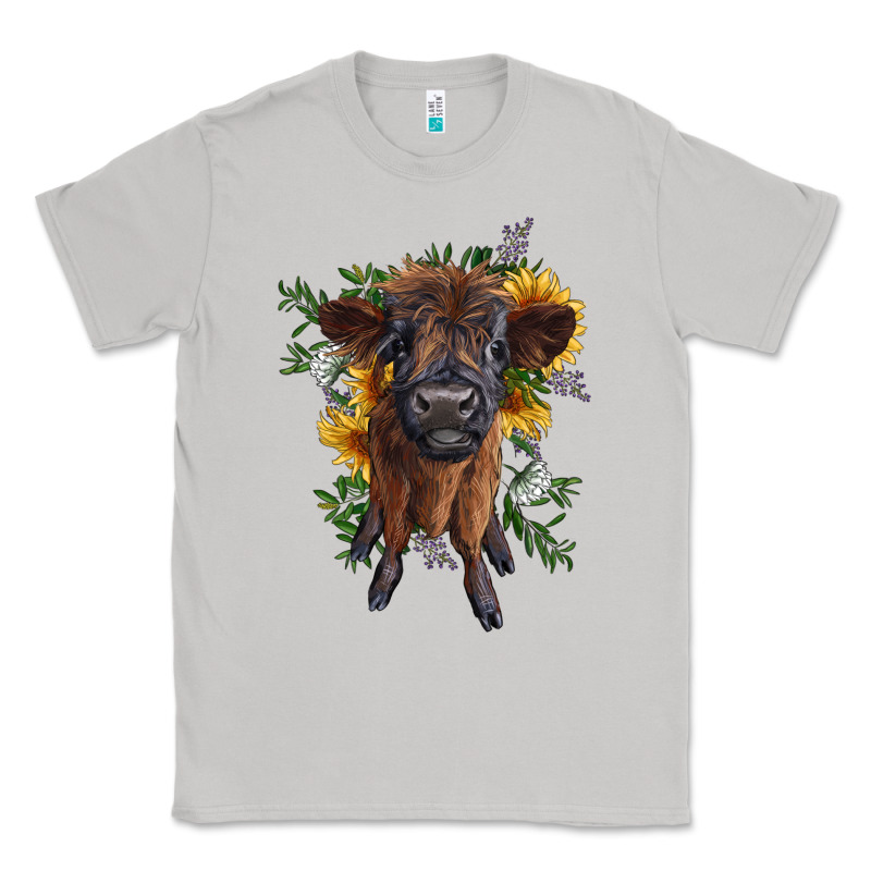 Highland Cow With Sunflower Classic Tee by RanaPortraitStore | Teevron