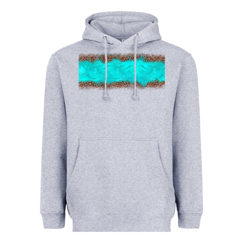 Turquoise Leopard Heavyweight Hoodie by JahusDesignShop | Teevron