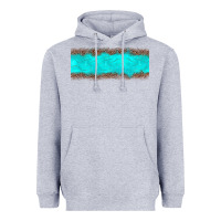 Heather Grey turquoise leopard Heavyweight Hoodie - JahusDesignShop
