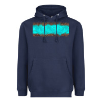 Navy turquoise leopard Heavyweight Hoodie - JahusDesignShop