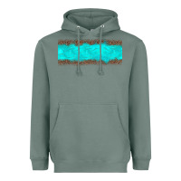 Sage turquoise leopard Heavyweight Hoodie - JahusDesignShop