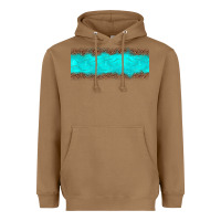 Toasted Coconut turquoise leopard Heavyweight Hoodie - JahusDesignShop