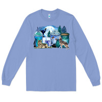 Colony Blue wolf coffee cups Long Sleeve Tee - Zillion Design Studio