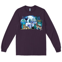 Plum wolf coffee cups Long Sleeve Tee - Zillion Design Studio