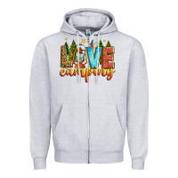 Heather Grey love camping Zipper Hoodie - Zillion Design Studio