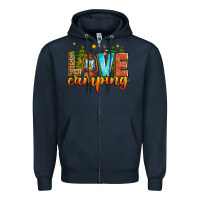 Navy love camping Zipper Hoodie - Zillion Design Studio