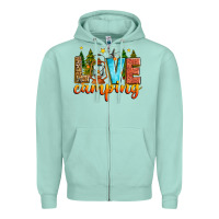 Seafoam love camping Zipper Hoodie - Zillion Design Studio