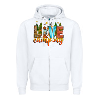 White love camping Zipper Hoodie - Zillion Design Studio