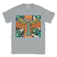 Heather Grey she is strong tumbler Classic Tee - BarkalooDesign
