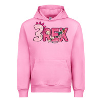Fuchsia Pink pink three rex Urban Hoodie - MaliasSmallBusiness