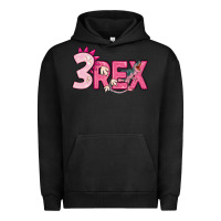 Pigment Black pink three rex Urban Hoodie - MaliasSmallBusiness