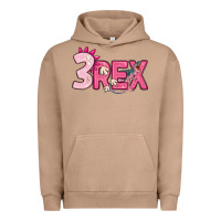 Pigment Burro pink three rex Urban Hoodie - MaliasSmallBusiness