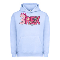 Pigment Grape Ice pink three rex Urban Hoodie - MaliasSmallBusiness