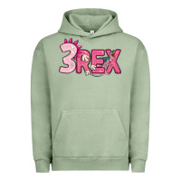 Pigment Oil Green pink three rex Urban Hoodie - MaliasSmallBusiness