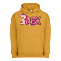 Pigment Peanut Butter pink three rex Urban Hoodie - MaliasSmallBusiness