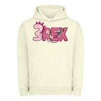 Pigment Pistachio pink three rex Urban Hoodie - MaliasSmallBusiness