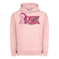 Pigment Salmon pink three rex Urban Hoodie - MaliasSmallBusiness