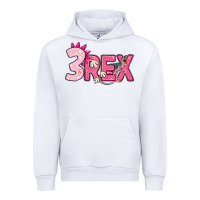 White pink three rex Urban Hoodie - MaliasSmallBusiness