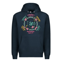 Navy i am inspiration Premium Hoodie - MaliasSmallBusiness