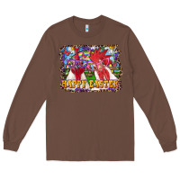 Chestnut Happy Easter Roosters Long Sleeve Tee - RanaPortraitStore