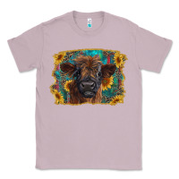 Lilac highland cow calf with western background Classic Tee - RanaPortraitStore