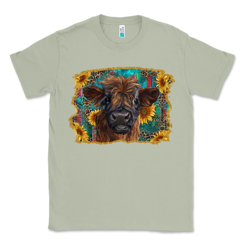 Highland Cow Calf With Western Background Classic Tee by RanaPortraitStore | Teevron