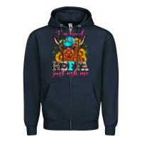 Navy i'm head heffa just ask me Zipper Hoodie - Zillion Design Studio