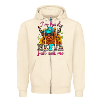 Sandshell i'm head heffa just ask me Zipper Hoodie - Zillion Design Studio