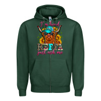 Sports Green i'm head heffa just ask me Zipper Hoodie - Zillion Design Studio