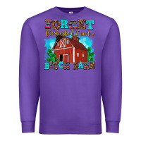 Purple forget the she shed i need a bitch barn Premium Sweatshirt - AdoDesignShop