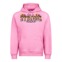 Fuchsia Pink she is strong proverbs 31 25 Urban Hoodie - NancyCooperArtShop