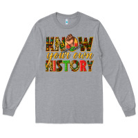 Heather Grey know your own history Long Sleeve Tee - texasbilliewilder